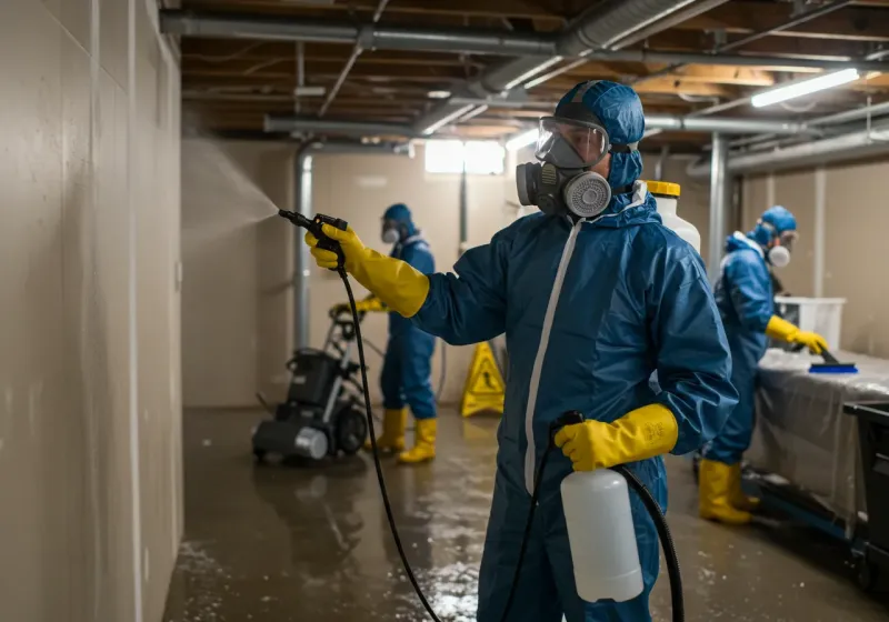 Basement Sanitization and Antimicrobial Treatment process in Rutherfordton, NC